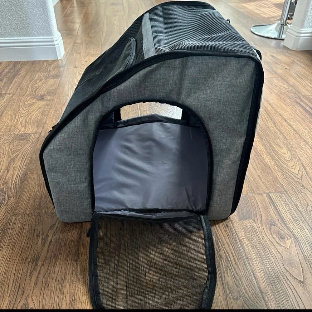 Frenchie Car Seat Cover Folding Hammock Travel Cage for Safe Travels